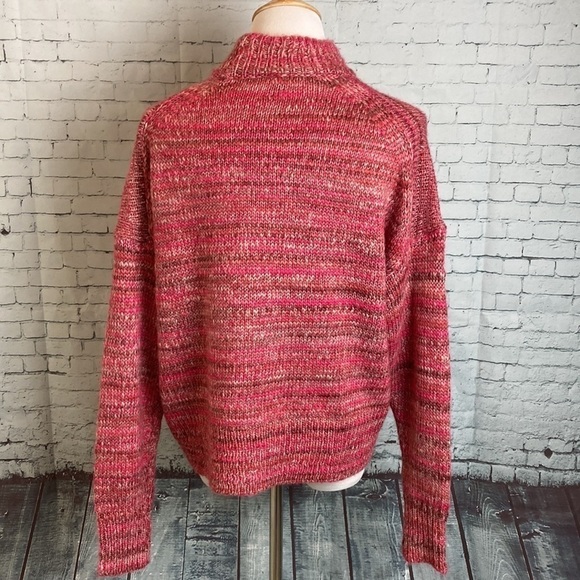 J. Crew 90's style Space-dyed mockneck sweater SZ small Grunge Y2K Preppy - Picture 9 of 14